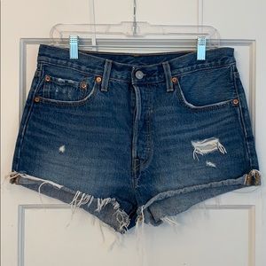Levi’s ripped jean shorts